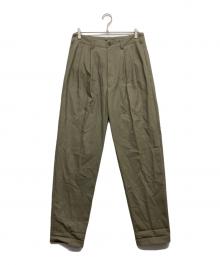 leno（リノ）の古着「ツータックパンツ」｜ベージュ