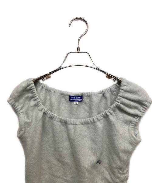 BURBERRY BLUE LABEL（バーバリー ブルー レーベル）BURBERRY BLUE LABEL (バーバリー ブルー レーベル) 半袖ニット グレー サイズ:38の古着・服飾アイテム