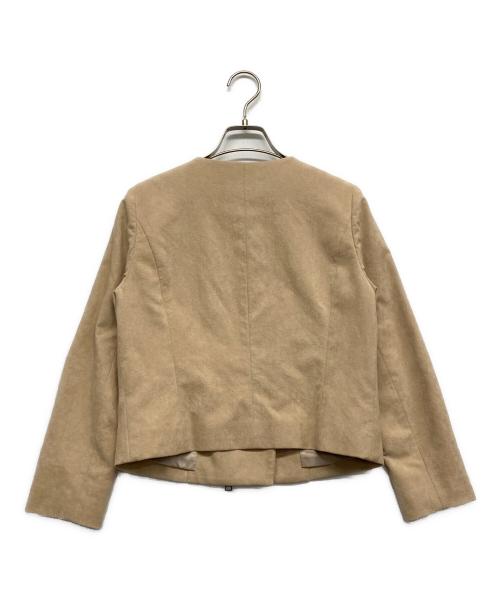 INED（イネド）INED (イネド) エコレザージャケット ベージュ サイズ:9の古着・服飾アイテム