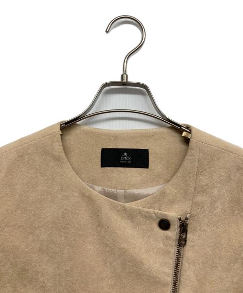 INED（イネド）INED (イネド) エコレザージャケット ベージュ サイズ:9の古着・服飾アイテム
