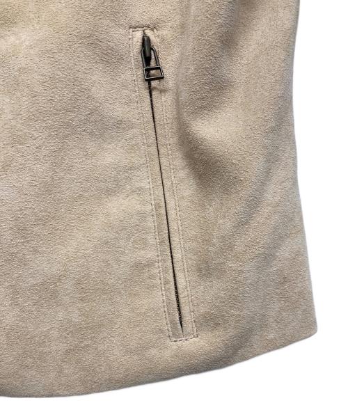 INED（イネド）INED (イネド) エコレザージャケット ベージュ サイズ:9の古着・服飾アイテム