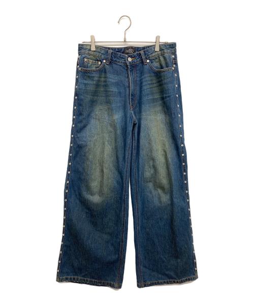 AFB（エーエフビー）AFB (エーエフビー) スタッズデニムパンツ インディゴ サイズ:Ｓの古着・服飾アイテム