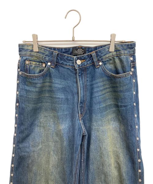 AFB（エーエフビー）AFB (エーエフビー) スタッズデニムパンツ インディゴ サイズ:Ｓの古着・服飾アイテム
