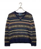 POLO RALPH LAURENポロ・ラルフローレン）の古着「Vネックニット」｜ネイビー