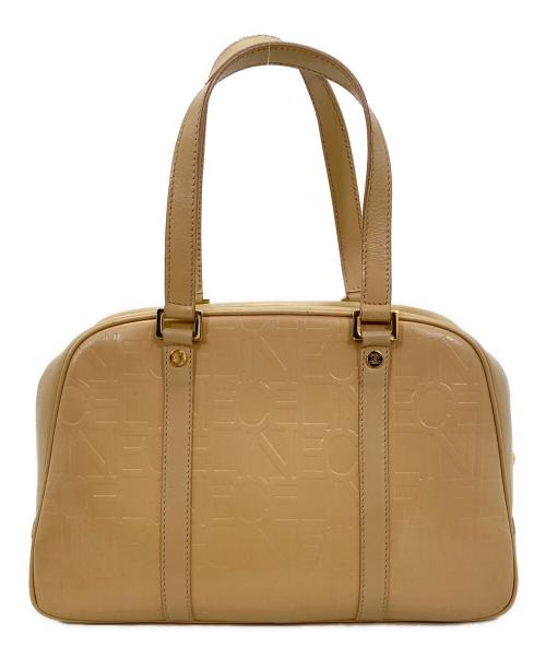 CELINE（セリーヌ）CELINE (セリーヌ) ロゴエンボスハンドバッグ ベージュの古着・服飾アイテム