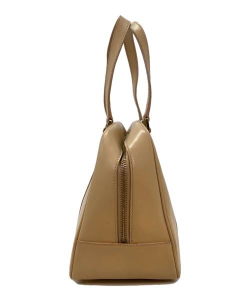 CELINE（セリーヌ）CELINE (セリーヌ) ロゴエンボスハンドバッグ ベージュの古着・服飾アイテム