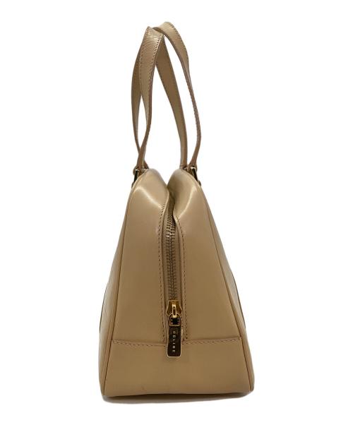 CELINE（セリーヌ）CELINE (セリーヌ) ロゴエンボスハンドバッグ ベージュの古着・服飾アイテム