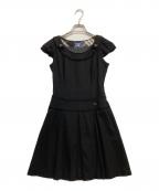 BURBERRY BLUE LABELバーバリー ブルー レーベル）の古着「ウールワンピース」｜ブラック