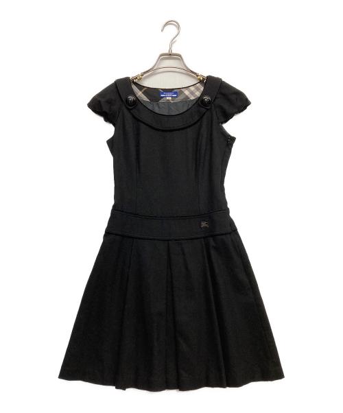 BURBERRY BLUE LABEL（バーバリー ブルー レーベル）BURBERRY BLUE LABEL (バーバリー ブルー レーベル) ウールワンピース ブラック サイズ:36の古着・服飾アイテム