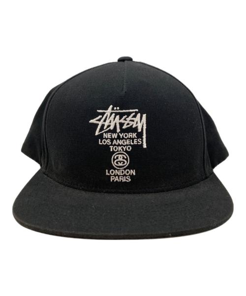 stussy（ステューシー）stussy (ステューシー) ロゴキャップ ブラックの古着・服飾アイテム