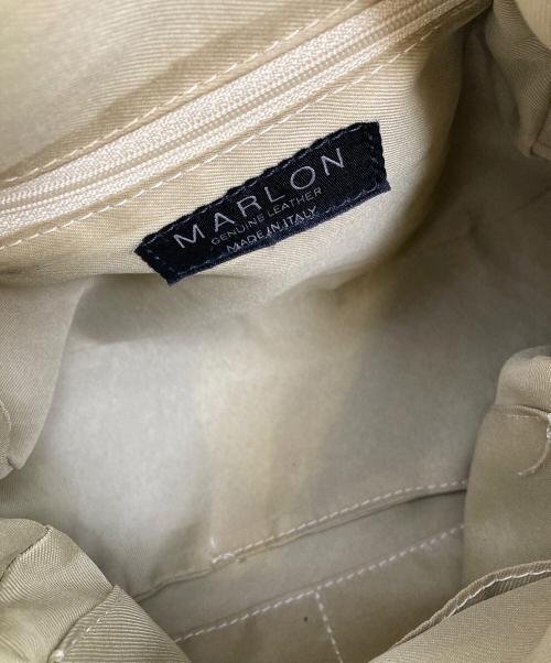 MARLON（マロン）MARLON (マロン) 2WAYレザーバッグ ホワイトの古着・服飾アイテム