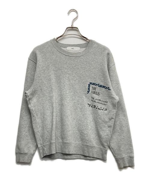 TOGA ARCHIVES（トーガアーカイブス）TOGA ARCHIVES (トーガアーカイブス) Print logo sweat グレー サイズ:44の古着・服飾アイテム