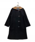 BURBERRY LONDONバーバリーロンドン）の古着「ラムウール・カシミヤブレンドダッフルコート」｜ブラック
