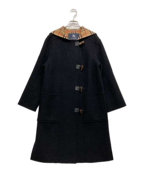 BURBERRY LONDON（バーバリーロンドン）BURBERRY LONDON (バーバリーロンドン) ラムウール・カシミヤブレンドダッフルコート ブラック サイズ:40の古着・服飾アイテム