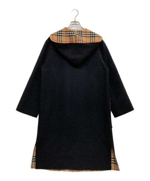 BURBERRY LONDON（バーバリーロンドン）BURBERRY LONDON (バーバリーロンドン) ラムウール・カシミヤブレンドダッフルコート ブラック サイズ:40の古着・服飾アイテム