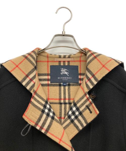 BURBERRY LONDON（バーバリーロンドン）BURBERRY LONDON (バーバリーロンドン) ラムウール・カシミヤブレンドダッフルコート ブラック サイズ:40の古着・服飾アイテム