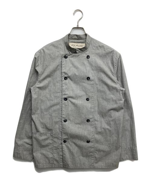 POLYPLOID（ポリプロイド）POLYPLOID (ポリプロイド) スタンドカラーダブルシャツ グレー サイズ:2の古着・服飾アイテム