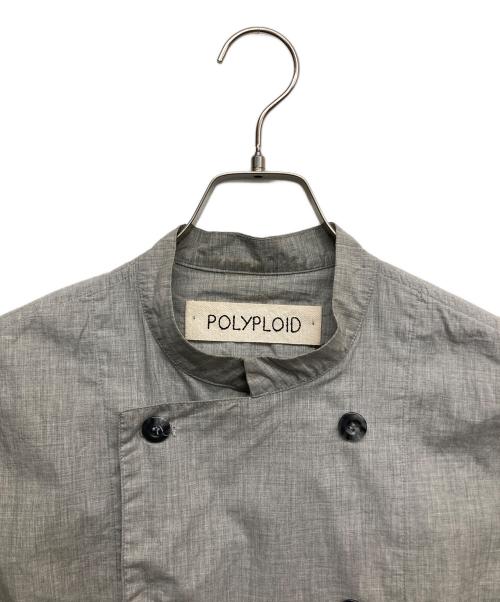 POLYPLOID（ポリプロイド）POLYPLOID (ポリプロイド) スタンドカラーダブルシャツ グレー サイズ:2の古着・服飾アイテム
