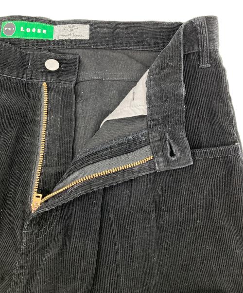 GOURMETJEANS（グルメジーンズ）GOURMETJEANS (グルメジーンズ) TYPE 1 LOOSE ブラック サイズ:36の古着・服飾アイテム