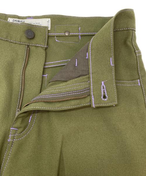 DAIRIKU（ダイリク）DAIRIKU (ダイリク) FLASHER PRESSED PANTS グリーン サイズ:W31の古着・服飾アイテム