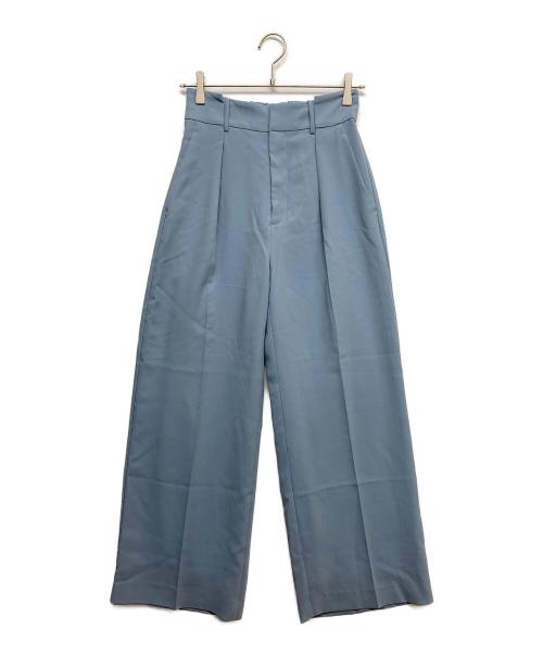 FRAY ID（フレイ アイディー）FRAY ID (フレイ アイディー) ツイルタックストレートパンツ ブルーの古着・服飾アイテム
