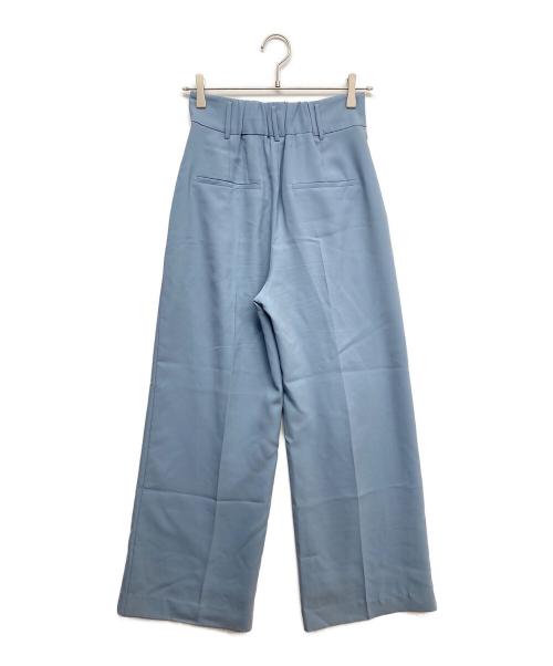 FRAY ID（フレイ アイディー）FRAY ID (フレイ アイディー) ツイルタックストレートパンツ ブルーの古着・服飾アイテム