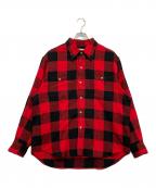 WACKO MARIAワコマリア）の古着「BLOCK CHECK FLANNEL SHIRT」｜レッド