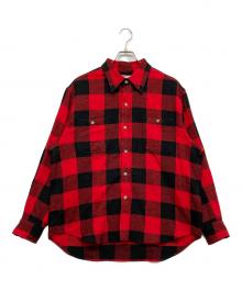 WACKO MARIA（ワコマリア）の古着「BLOCK CHECK FLANNEL SHIRT」｜レッド
