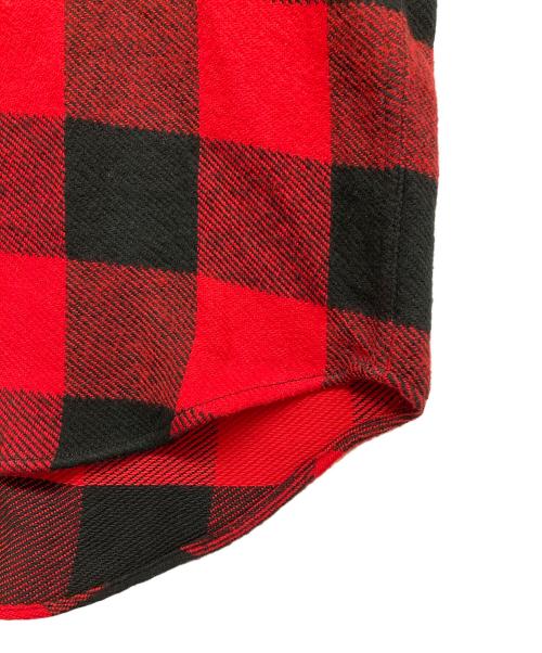 WACKO MARIA（ワコマリア）WACKO MARIA (ワコマリア) BLOCK CHECK FLANNEL SHIRT レッド サイズ:Mの古着・服飾アイテム