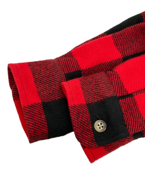 WACKO MARIA（ワコマリア）WACKO MARIA (ワコマリア) BLOCK CHECK FLANNEL SHIRT レッド サイズ:Mの古着・服飾アイテム