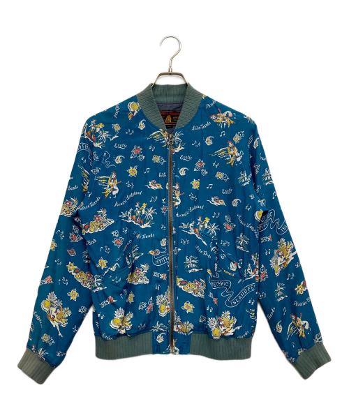 Hysteric Glamour（ヒステリックグラマー）Hysteric Glamour (ヒステリックグラマー) レーヨンジャケット ブルー サイズ:Sの古着・服飾アイテム