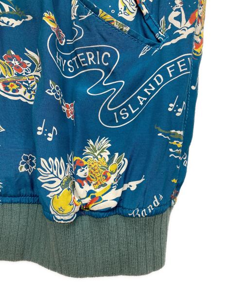 Hysteric Glamour（ヒステリックグラマー）Hysteric Glamour (ヒステリックグラマー) レーヨンジャケット ブルー サイズ:Sの古着・服飾アイテム