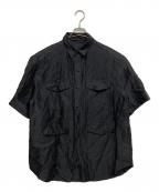 ETRE TOKYOエトレトウキョウ）の古着「リネンシアーワークシャツ」｜ブラック