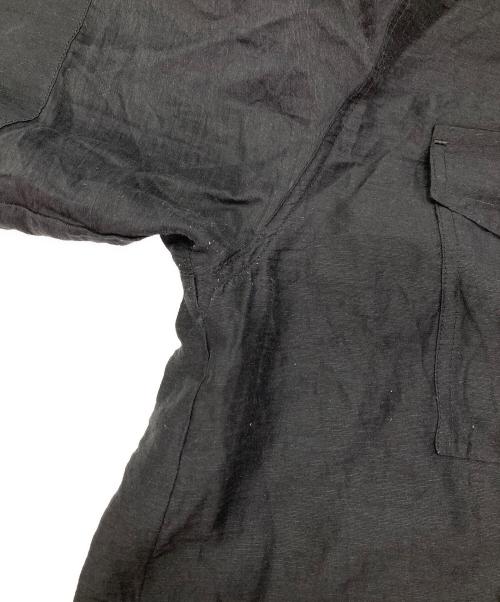 ETRE TOKYO（エトレトウキョウ）ETRE TOKYO (エトレトウキョウ) リネンシアーワークシャツ ブラック サイズ:Fの古着・服飾アイテム