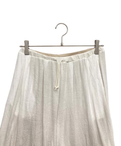 ETRE TOKYO（エトレトウキョウ）ETRE TOKYO (エトレトウキョウ) エアリーカットセミワイドパンツ ホワイト サイズ:Sの古着・服飾アイテム