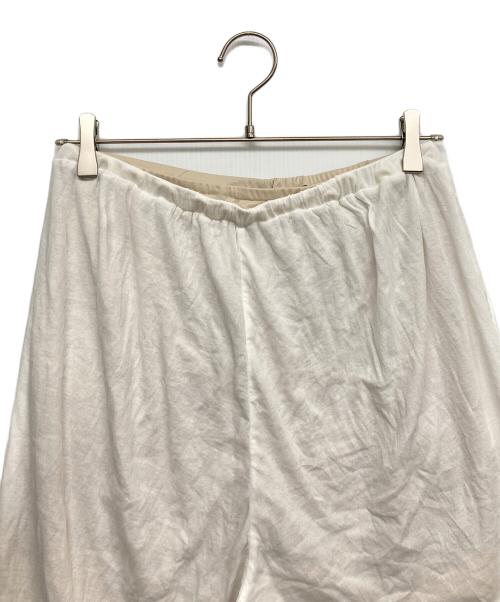 ETRE TOKYO（エトレトウキョウ）ETRE TOKYO (エトレトウキョウ) エアリーカットセミワイドパンツ ホワイト サイズ:Sの古着・服飾アイテム