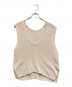 SHENERYシーナリー）の古着「コットンリネンノースリーブニット」｜ベージュ