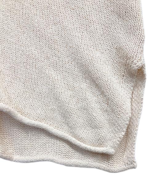 SHENERY（シーナリー）SHENERY (シーナリー) コットンリネンノースリーブニット ベージュ サイズ:Fの古着・服飾アイテム