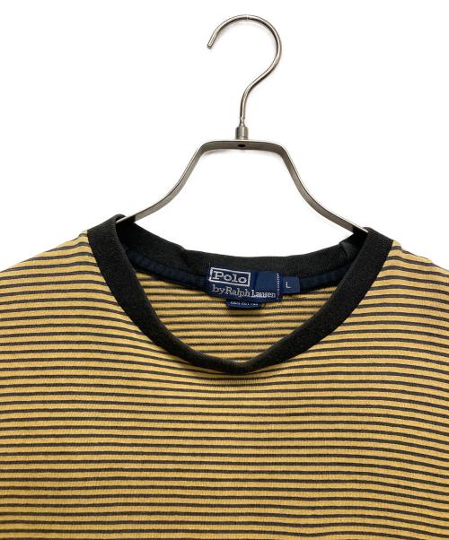 POLO RALPH LAUREN（ポロ・ラルフローレン）POLO RALPH LAUREN (ポロ・ラルフローレン) ボーダーTシャツ イエロー サイズ:Lの古着・服飾アイテム