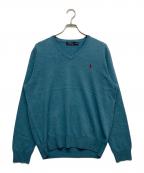 POLO RALPH LAURENポロ・ラルフローレン）の古着「Vネックニット」｜グリーン