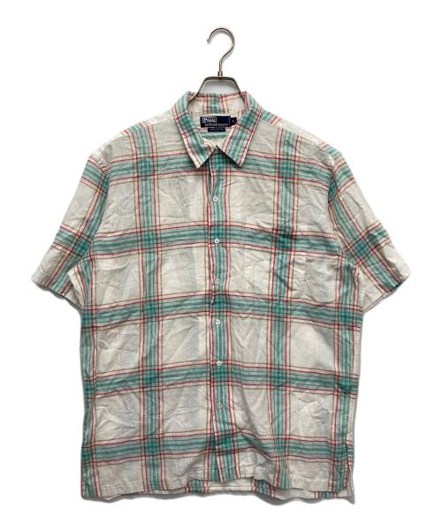 POLO RALPH LAUREN（ポロ・ラルフローレン）POLO RALPH LAUREN (ポロ・ラルフローレン) オープンカラー半袖シャツ ホワイト サイズ:Lの古着・服飾アイテム