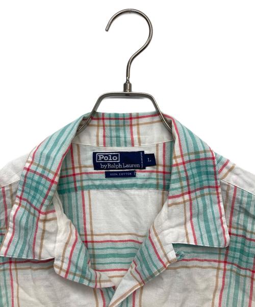 POLO RALPH LAUREN（ポロ・ラルフローレン）POLO RALPH LAUREN (ポロ・ラルフローレン) オープンカラー半袖シャツ ホワイト サイズ:Lの古着・服飾アイテム