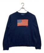 POLO RALPH LAURENポロ・ラルフローレン）の古着「星条旗ニット」｜ネイビー