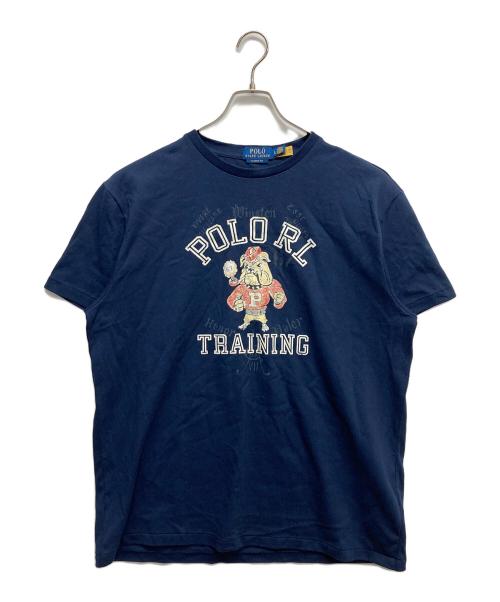 POLO RALPH LAUREN（ポロ・ラルフローレン）POLO RALPH LAUREN (ポロ・ラルフローレン) プリントTシャツ ネイビー サイズ:L 未使用品の古着・服飾アイテム