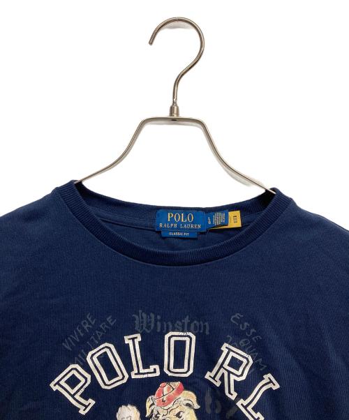 POLO RALPH LAUREN（ポロ・ラルフローレン）POLO RALPH LAUREN (ポロ・ラルフローレン) プリントTシャツ ネイビー サイズ:L 未使用品の古着・服飾アイテム