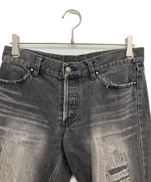 SHELLAC（シェラック）SHELLAC (シェラック) ダメージデニムパンツ ブラック サイズ:48の古着・服飾アイテム