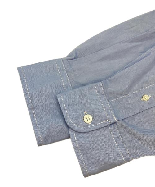 COMME des GARCONS HOMME（コムデギャルソン オム）COMME des GARCONS HOMME (コムデギャルソン オム) ストライプ ドッキング プルオーバー シャツ ブルー サイズ:Mの古着・服飾アイテム