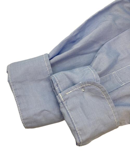 COMME des GARCONS HOMME（コムデギャルソン オム）COMME des GARCONS HOMME (コムデギャルソン オム) ストライプ ドッキング プルオーバー シャツ ブルー サイズ:Mの古着・服飾アイテム