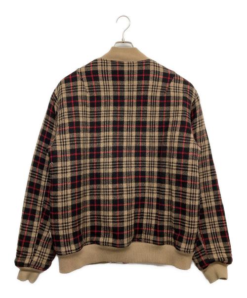 stussy（ステューシー）stussy (ステューシー) ショーンフォントロゴ刺繍ウールスタジャン ブラウン サイズ:Lの古着・服飾アイテム