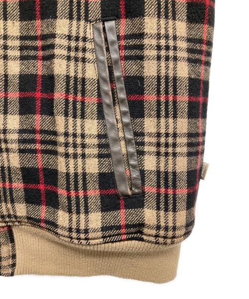 stussy（ステューシー）stussy (ステューシー) ショーンフォントロゴ刺繍ウールスタジャン ブラウン サイズ:Lの古着・服飾アイテム